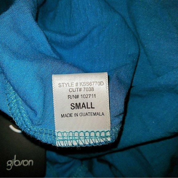 Gibson Top Blue Womens Size Small Sleeveless Flutter Sleeve Ruffle Back - Picture 6 of 7